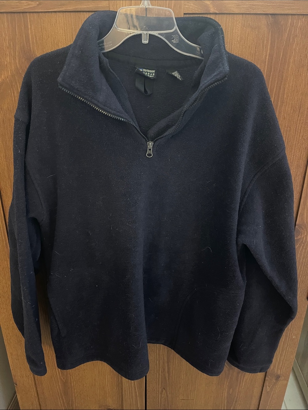 Men's Navy Quarter-Zip Fleece Pullover